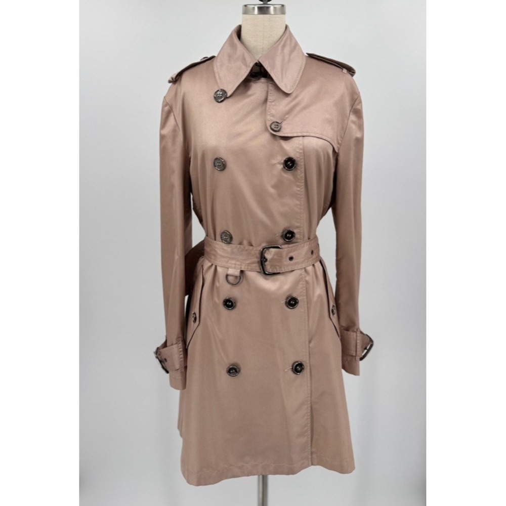Kenar Trenchcoat Double Breasted Size M Chic Timeless Classic Taupe Beige Sheen